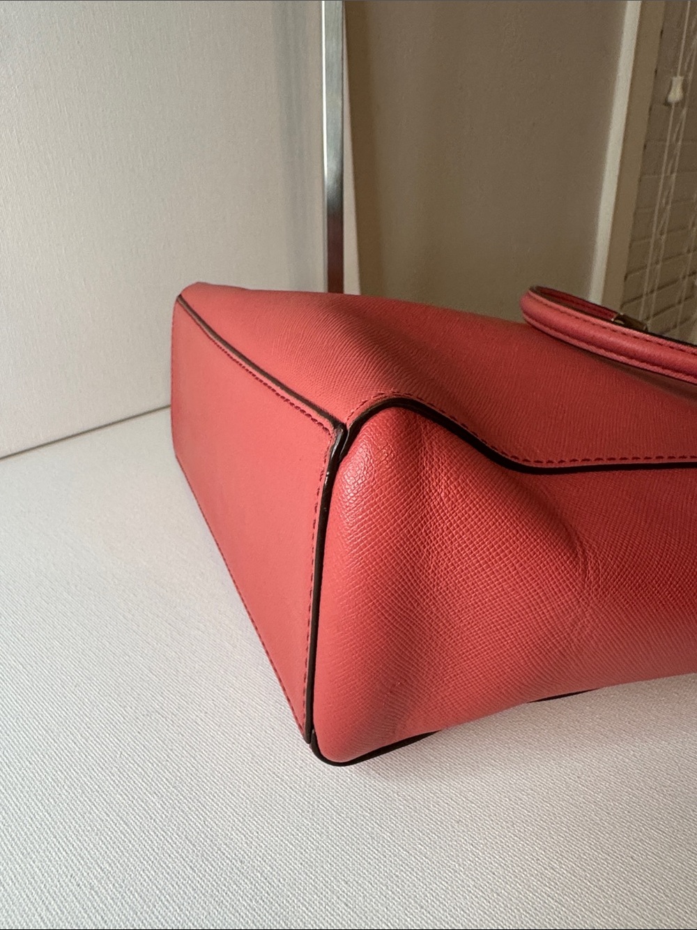 Coach Madison Mini North South Tote Crossbody Saffiano Leather Pink Coral - Picture 10 of 16